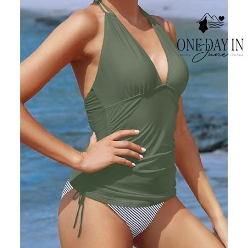 Talisea Drawstring Tankini Swimsuit Size S